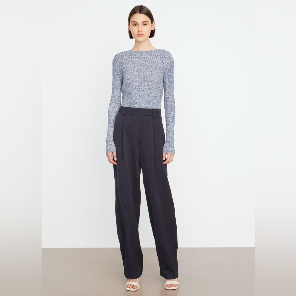 VINCE Silk-Blend High-Waist Pull-On Pants - Picture 8 of 14